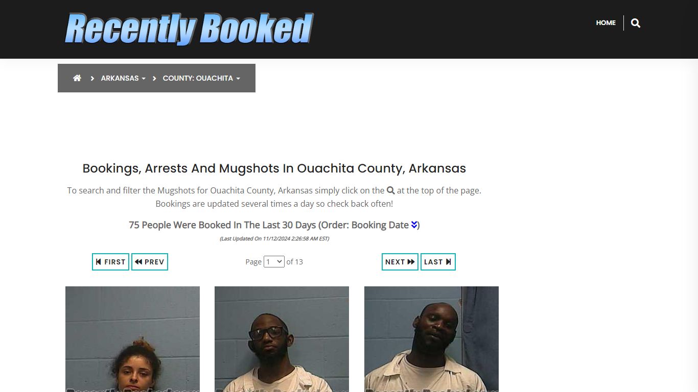 Bookings, Arrests and Mugshots in Ouachita County, Arkansas