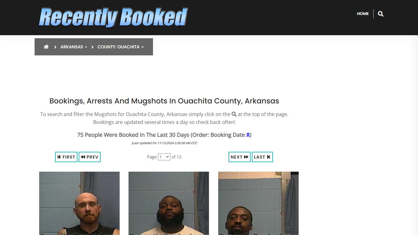 Bookings, Arrests and Mugshots in Ouachita County, Arkansas